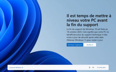 Fin du support de Windows 10
